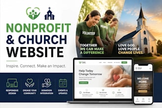 build nonprofit website and church website