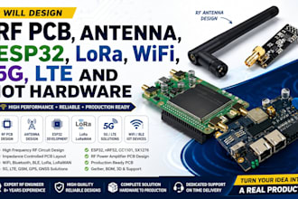 design rf pcb antenna esp32 lora gps tracker wifi 5g lte and iot hardware
