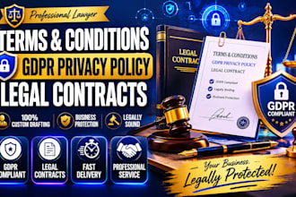 write terms and conditions gdpr privacy policy legal contracts as your lawyer