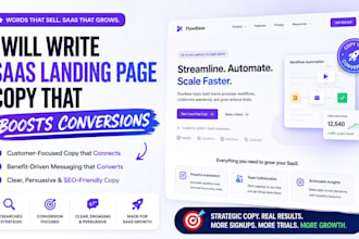write design saas landing page copy boosts conversions