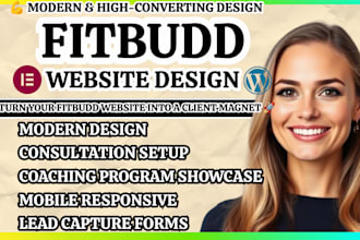 design a high converting fitbudd website for fitness coaches and trainers