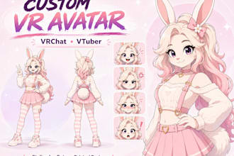 create a custom stylized VR avatar for vrchat or vtuber