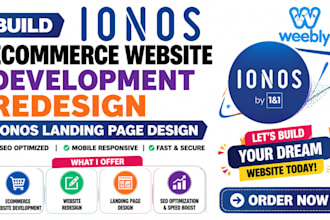 build ionos ecommerce website development redesign ionos landing page design