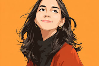 draw pet portrait into cartoon vector