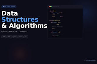 solve dsa problems or help with oop assignments in python java or c plus plus