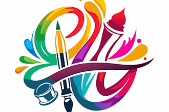 design a professional logo for art galleries and studios