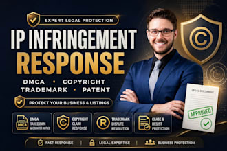 draft your IP infringement response, dmca counter notice, and legal reply