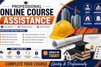 help in taking your elearning online course and its test