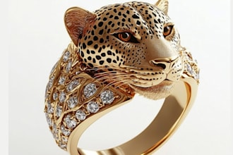 design 3d cad jewelry pendant rings earring pendant jewelry retouch for 3d print