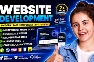 create custom ecommerce website, online store or dropshipping store