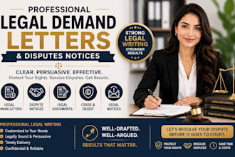 draft professional legal demand letters and disputes notices