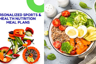 create personalized sports, health nutrition diet plans