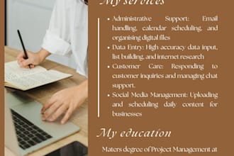 be your professional virtual assistant and resume designer