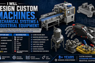 design custom machines, mechanical systems and industrial equipment