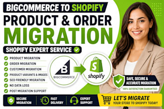 bigcommerce product order migration shopify expert service