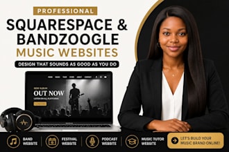 build squarespace music festival website, band website and portfolio
