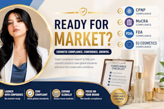 provide eu cosmetics, cpnp compliance, mocra and fda compliance support