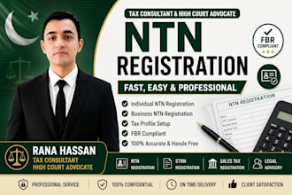 register your ntn with fbr for individuals and business