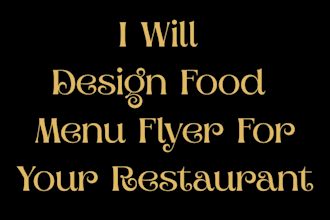 design a professional food menu flyer for restaurant