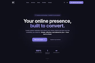 build a custom multi page website for your business
