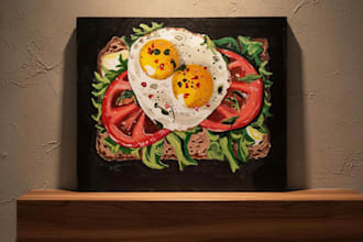 create a custom acrylic painting on canvas