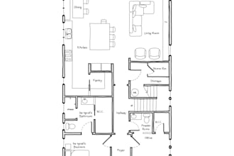 create modified hand drawn architecture or interior layout