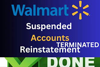 reinstate your walmart deactivated, terminated suspended account