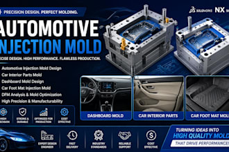 design automotive injection mold, car interior parts and dashboard mold