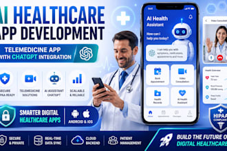 develop ai healthcare mobile app telemedicine flutter chatgpt hippa compliant