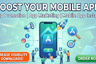 do 1000 USA mobile app install, android ios app rating review