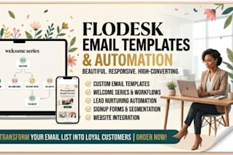 design flodesk email templates  flodesk landing setup workflow automation
