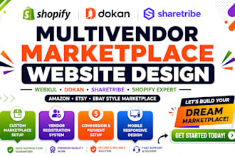 design webkul dokan sharetribe shopify ecommerce multivendor marketplace website