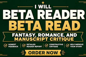 beta reader beta read dark fantasy, romance, and manuscript critique