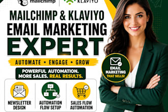 design mailchimp email newsletter klaviyo automation sales flow marketing expert