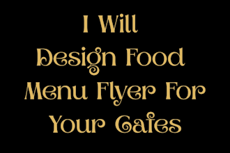 design a professional cafe menu flyer