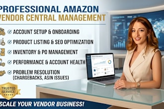 setup and manage your amazon vendor central account and product listing