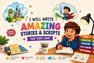 comic book writer children story book writer children joke comedy script writing
