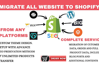 migrate wordpress website to shopify wix squarespace migration to shopify