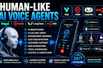 develop human like ai voice agents using vapi, twilio, langchain ai automation