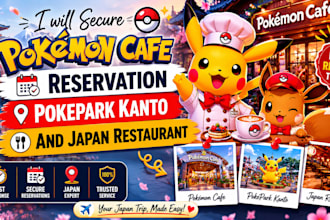 secure pokémon cafe reservation, pokepark kanto and japan restaurant