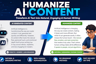 manually edit, rewrite and humanize ai or chatgpt content