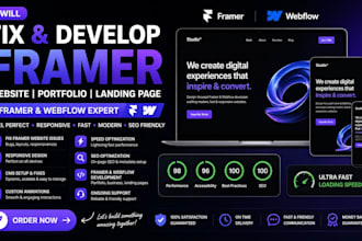 fix framer website cms responsiveness animation SEO  speed framer portfolio web