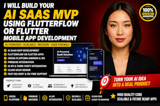 build your ai saas mvp using flutterflow or flutter mobile app development