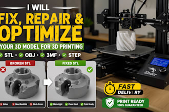 quick fix convert repair your stl, 3mf obj or 3d model file for 3d printing