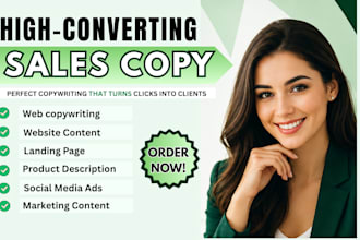 provide website copywriting, sales copy writing that boosts your business