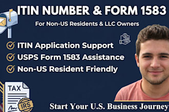 get itin number as irs caa and complete usps form 1583
