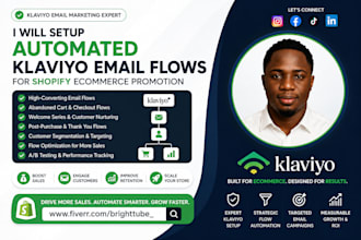 setup automated klaviyo email flows for shopify ecommerce promotion