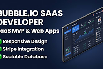 build scalable bubble io saas, bubble mvp web applications for your startup