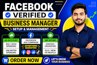 create fresh verified fb business manager and ads account