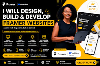 do framer website design framer landing page develop framer site redesign